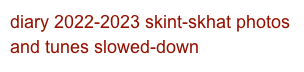 diary 2022-2023 skint-skhat photos and tunes slowed-down